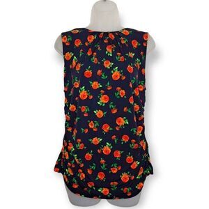 New York and Company 7th Avenue Design Studio Sleeveless Floral Print Blouse siz